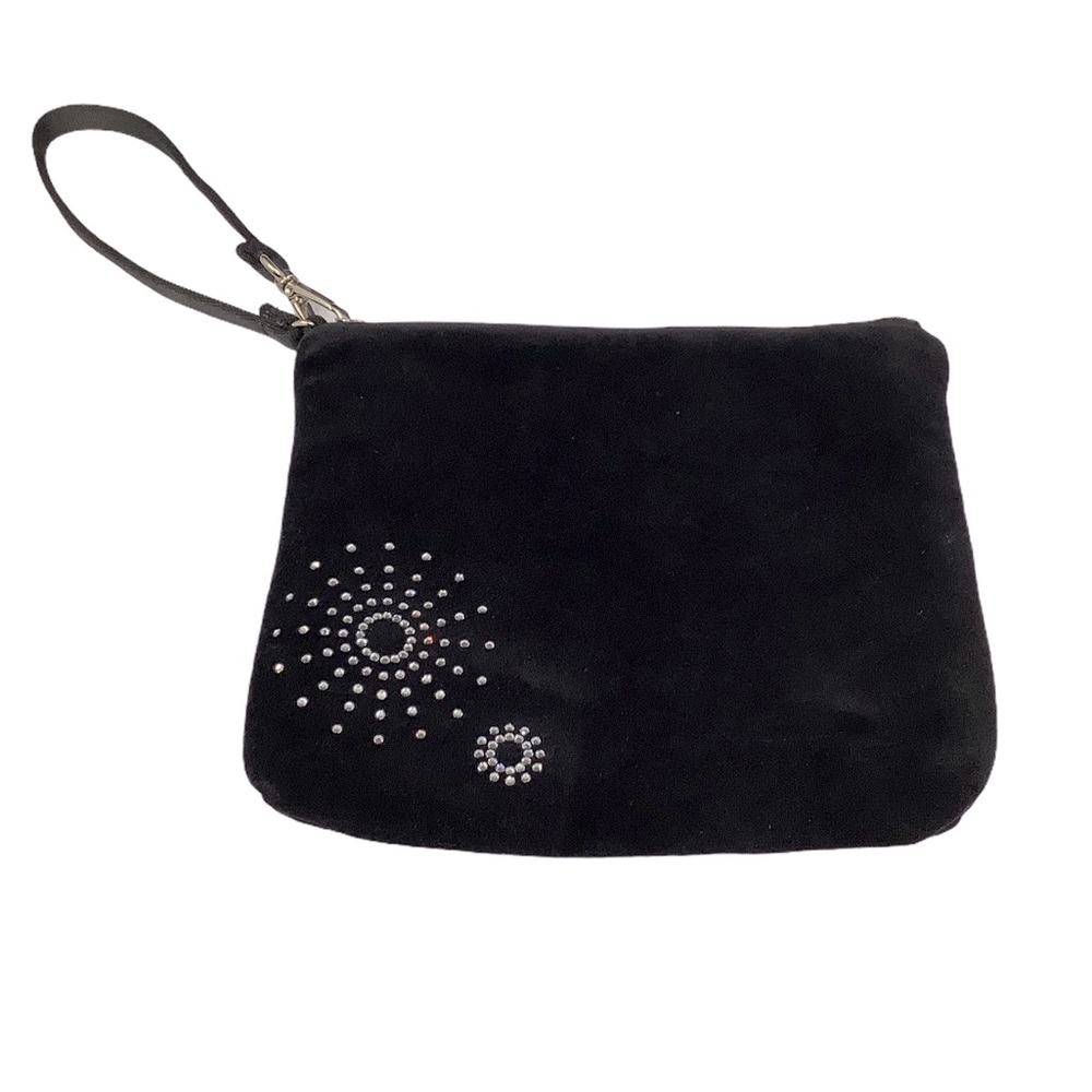 Bath & BW Black Velvet Sequined Wristlet